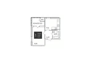 1-к квартира, вторичка, 40м2, 15/21 этаж
