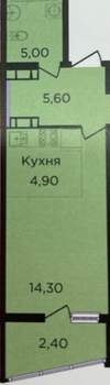 1-к квартира, вторичка, 30м2, 12/24 этаж