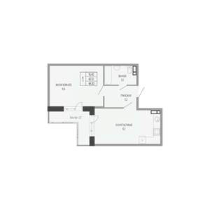 1-к квартира, вторичка, 45м2, 7/17 этаж