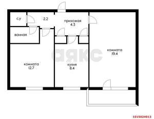 2-к квартира, вторичка, 55м2, 3/9 этаж