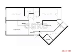 3-к квартира, вторичка, 101м2, 2/19 этаж
