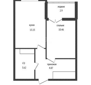 1-к квартира, вторичка, 32м2, 18/21 этаж