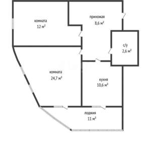 2-к квартира, вторичка, 61м2, 14/19 этаж