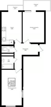 2-к квартира, вторичка, 59м2, 3/10 этаж