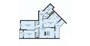 3-к квартира, вторичка, 95м2, 13/24 этаж