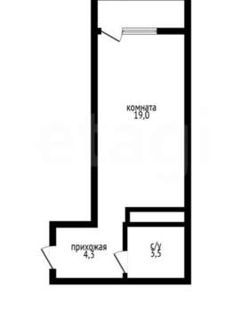 Студия квартира, вторичка, 27м2, 24/25 этаж