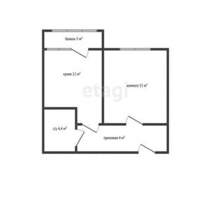 1-к квартира, вторичка, 38м2, 4/8 этаж