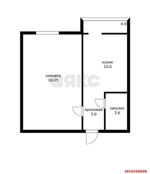 1-к квартира, вторичка, 35м2, 5/16 этаж