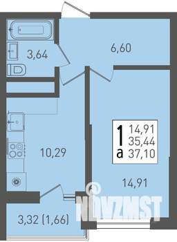 1-к квартира, вторичка, 40м2, 11/22 этаж