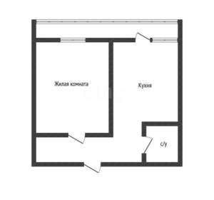1-к квартира, вторичка, 38м2, 15/16 этаж