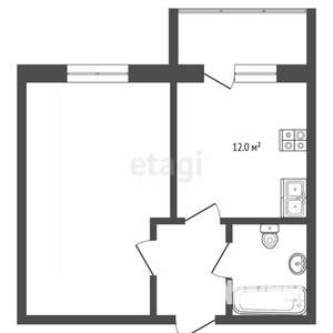 1-к квартира, вторичка, 35м2, 2/3 этаж