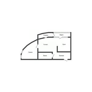1-к квартира, вторичка, 62м2, 6/6 этаж