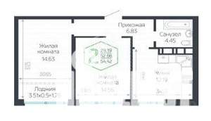 2-к квартира, вторичка, 54м2, 20/24 этаж