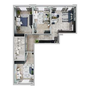 3-к квартира, вторичка, 77м2, 3/9 этаж