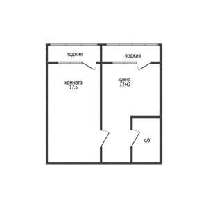 1-к квартира, вторичка, 37м2, 10/15 этаж