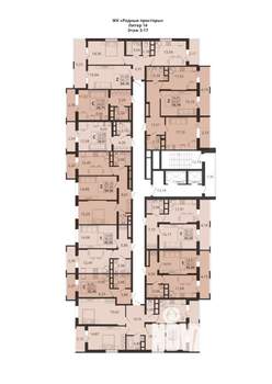 2-к квартира, вторичка, 60м2, 9/18 этаж