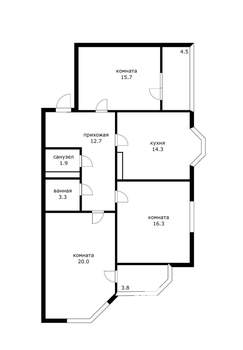 3-к квартира, вторичка, 84м2, 5/11 этаж