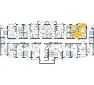 1-к квартира, строящийся дом, 37м2, 23/23 этаж