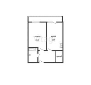 1-к квартира, вторичка, 40м2, 11/16 этаж