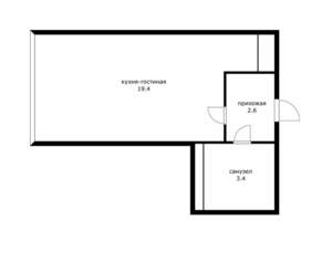 1-к квартира, вторичка, 25м2, 15/16 этаж