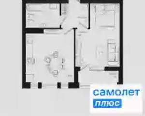 1-к квартира, вторичка, 46м2, 8/18 этаж