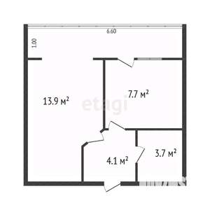 1-к квартира, вторичка, 29м2, 17/18 этаж