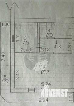1-к квартира, вторичка, 34м2, 5/6 этаж