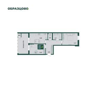 2-к квартира, вторичка, 67м2, 2/18 этаж