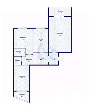 4-к квартира, вторичка, 75м2, 3/10 этаж
