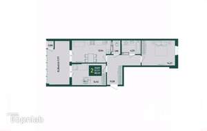 2-к квартира, вторичка, 66м2, 6/18 этаж