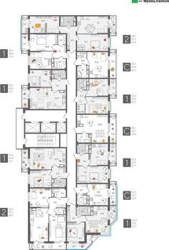 1-к квартира, вторичка, 41м2, 13/24 этаж