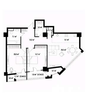 3-к квартира, вторичка, 107м2, 11/15 этаж