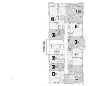 3-к квартира, вторичка, 73м2, 12/16 этаж