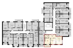 2-к квартира, строящийся дом, 58м2, 3/3 этаж
