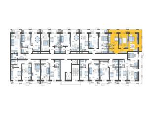 2-к квартира, строящийся дом, 65м2, 5/12 этаж