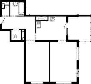 2-к квартира, вторичка, 56м2, 6/25 этаж