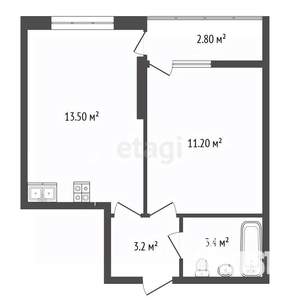 1-к квартира, вторичка, 31м2, 8/16 этаж