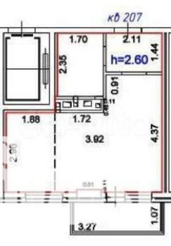 Студия квартира, вторичка, 27м2, 1/10 этаж