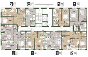 2-к квартира, вторичка, 59м2, 11/16 этаж