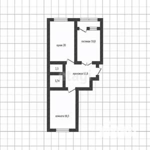 2-к квартира, вторичка, 72м2, 5/19 этаж
