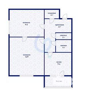 2-к квартира, вторичка, 41м2, 4/9 этаж