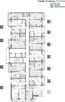 1-к квартира, вторичка, 41м2, 15/24 этаж