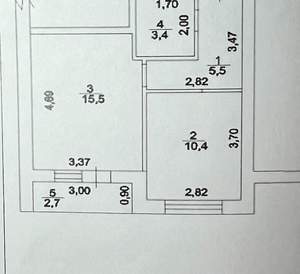 1-к квартира, вторичка, 38м2, 6/7 этаж