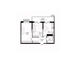 2-к квартира, вторичка, 57м2, 15/23 этаж