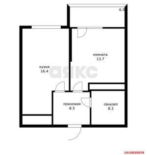 1-к квартира, вторичка, 33м2, 4/23 этаж