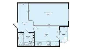 1-к квартира, вторичка, 38м2, 1/3 этаж