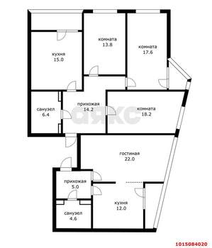 4-к квартира, вторичка, 141м2, 23/25 этаж