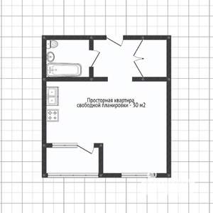 1-к квартира, вторичка, 30м2, 24/24 этаж