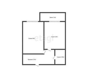 1-к квартира, вторичка, 43м2, 8/14 этаж