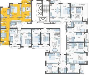 3-к квартира, вторичка, 78м2, 7/23 этаж